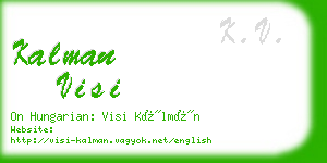 kalman visi business card